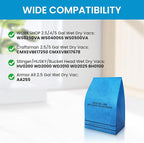 20 Pack Wet Dry Vac Filter Bags for Stinger 2.5-5 Gallon Vacuums, MultiFit VF2000, WORKSHOP WS01025F, Craftsman 9-38737, Husky, and Bucket Head Shop Vac Vacuums(with 8 Retaining Bands)