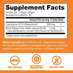 Doctor's Best High Absorption CoQ10 with BioPerine, Heart Health & Energy Production, Naturally Fermented, Vegetarian, Gluten Free, 300 mg, 90 Veggie Softgels