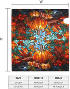 Stained Glass Pumpkin Mailbox Cover - Autumn Magnetic Standard Size 18 x 21 - Thanksgiving Decorations Outdoor Harvest Wrap