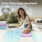 Microfiber Cleaning Cloth - Micro Fiber Cloth for Cleaning Rags - Clean for Glass Window,Car,Kitchen,Stainless Steel,6pcs