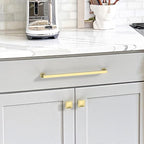 10 Pack 8.8"(224mm) Gold Cabinet Pulls Kitchen Cabinet Handles Drawer Pulls Cupboard Hardware for Cabinets CK0078