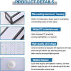 Motion Sensor Outdoor Wall Sconce LED 30W Aluminum - Black Modern Exterior Light Fixture, 3000K Warm,IP65 Waterproof Rectangular Porch Lighting,for Patio,Garage,Front Door