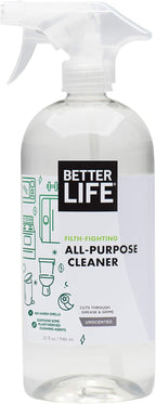 Better Life All Purpose Cleaner - Multipurpose Home and Kitchen Cleaning Spray for Glass, Countertops, Appliances, Upholstery & More - Multi-surface Spray Cleaner - 32oz Unscented