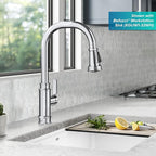 KRAUS Allyn Transitional Industrial Pull-Down Single Handle Kitchen Faucet in Chrome, KPF-4101CH