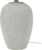 Nourison Home 23" Vintage Grey (White Washed) Ceramic Pot Table Lamp for Bedroom, Living Room, Dining, Office, with Grey Shade