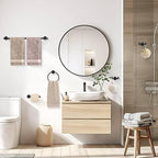 TNOMS 5 Pieces Towel Bar Set Matte Black Bathroom Accessories Set SUS304 Stainless Steel Towel Holder Set for Bathroom,Wall Mounted 23.6 Inch Bathroom Hardware Set