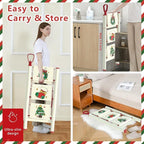 3 Step Ladder, Christmas Tree 3 Step Ladder with Single-Handrail, 3 Step Stool with Anti-Slip Pedals for Home Kitchen,Xmas Decoration Ladder for Tree and Holiday Decoration,600lbs Max Load Capacity