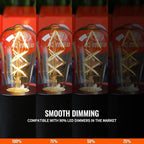 OMED LED Edison Vintage Light Bulb 60 Watt Equivalent E26 Base 2700k Soft White Dimmable ST64 Amber Glass 60w Energy Saving Ideal Dining Rooms Durable Light for a Cozy Atmosphere 6 Pack 6w Led Bulbs