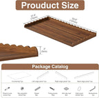 Giluta Large Washer Dryer Countertop, 27.6" x 54" Wooden Laundry Countertop with 6 Non-Slip Pads for Laundry Room Organization and Storage.