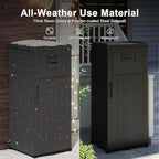 Package Delivery Box for Outside, Large Parcel Drop Box, Lockable Waterproof Resin Anti-Theft Outdoor Package Mailbox with Secure Storage for Porch, Curbside, House & Office Deliveries