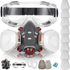 Reusable Half Face and Full Face Gas Mask with Activated Carbon Filter Against Organic Vapor/Dust/Chemical