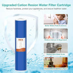 SimPure 20" x 4.5" Cation Exchange Resin Filter, Whole House Water Softening Filter Cartridge for DB20P, DB20P-3 (6 Pack)