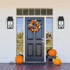 15.4" Dusk to Dawn Black Outdoor Wall Lantern 2-Light, Outside Modern Wall Sconce Light Fixture, Industrial Porch Light with E12 Sockets, Waterproof Exterior Lamp Lighting, 1 Pack