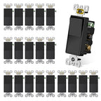 AIDA 20 Pack 4 Way Switch Decorative Light Switch, 15Amp, 120/277 Volt, 4 Way Decorative Light Rocker Switch Replacement, Self-Grounding, Residential and Commercial Grade, UL Listed