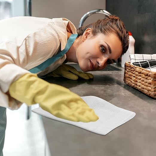 Maxcheck 100 Pcs Sticky Tack Cloth Woodworking Painters Wax and Silicone Free Tack Cloths for Removing Dust Rags Automotive Painting for Automotive, 18 x 36'' (White)