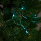 Novelty Lights 11 Feet 50 Bulbs Traditional Incandescent Mini Lights, Teal on Green Wire with 2.5" Spacing, Commercial Grade and UL Listed for Indoor/Outdoor Use, End-to-End Connectable