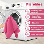 4 Pcs Multicolor Extra Large Microfiber Cleaning Cloth 30 x 20 Inch Reusable Thick Cleaning Towel Washable Solid Color Microfiber Towel for Home Office Window Cars Glass