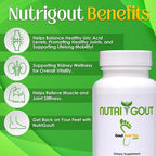 NutriGout Uric Acid Cleanse Supplement w/Turmeric, Celery Seed, Bromelain, Milk Thistle, Dandelion and Chanca Piedra, 60 Vegetarian Capsules of 500 mg Each