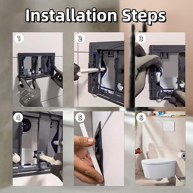 Dual Flush Actuator Plate, Compatible with Geberit 115.770.46.5. Replacement Parts for Concealed Cistern Toilet Repair (White)