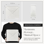 NACH Chicago White Extra Large Mailbox, Rust Resistant Large Mailboxes for Outside Wall Mount, Large Metal Mailbox, Wall Mount Mailbox, Extra Large Capacity Mailbox, 12 x 12 x 4.8 inches, MB-6301WT