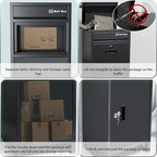 Package Delivery Boxes for Outside,Parcel Drop Boxes with Lock,Custom Address Stickers Package Drop Boxes for Outside is Weatherproof,Package Delivery Box for Porch,No Installation(15.5*15.5*38 in)
