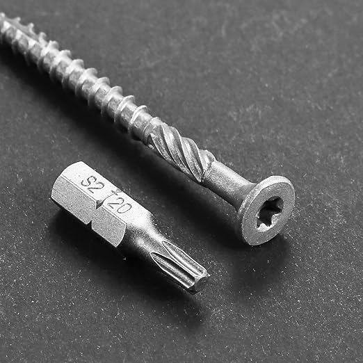 #10 * 3-1/2" 304 Stainless Steel Deck Screws, (130pcs) 2 lbs.Exterior Wood Screws, Rust Resistant epoxy Coated, Bronze, T25 Star Bit