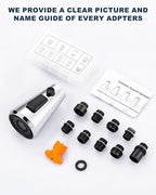 ALEASHA Pull Down Spray Head for Kitchen Faucet,3-Function Sink Spray Nozzle with 9 Adapters,Kitchen Faucet Head Replacement Compatible with American Standard Faucets,Chrome