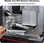 Jalja RV Water Heater Maintenance Tool Kit – Includes 3/4"-14 NPT Tap, Dual Hex Anode Rod Wrench (1-1/16" & 1-1/2"), and 197" Teflon Tape for Suburban Water Heaters