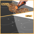 REXBETI Razor Blade Scraper Tool, 2 Pack Razor Scraper with Extra 314Pcs Razor Blades -14Pcs Metal and 300Pcs Plastic Blades, Cleaning Scraper Tool, Cooktop, Paint, Glass Scraper