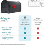 ARCHITECTURAL MAILBOXES Gibraltar Mailboxes Arlington Large Capacity Galvanized Steel Textured Black, Post-Mount Mailbox, AR15B000