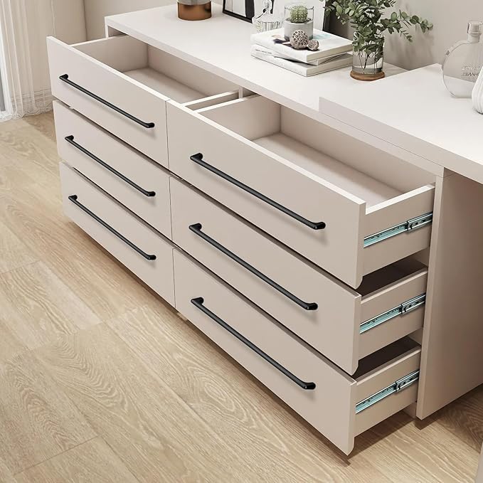 10 Pack 12.6 Inch(320mm) Hole Center Matte Black Modern Drawer Pulls Timeless Cabinet Pull Handle Vanity Pull Handle Classic Kitchen Cabinet Hardware, Screws Included, M-Black(12.6x10)