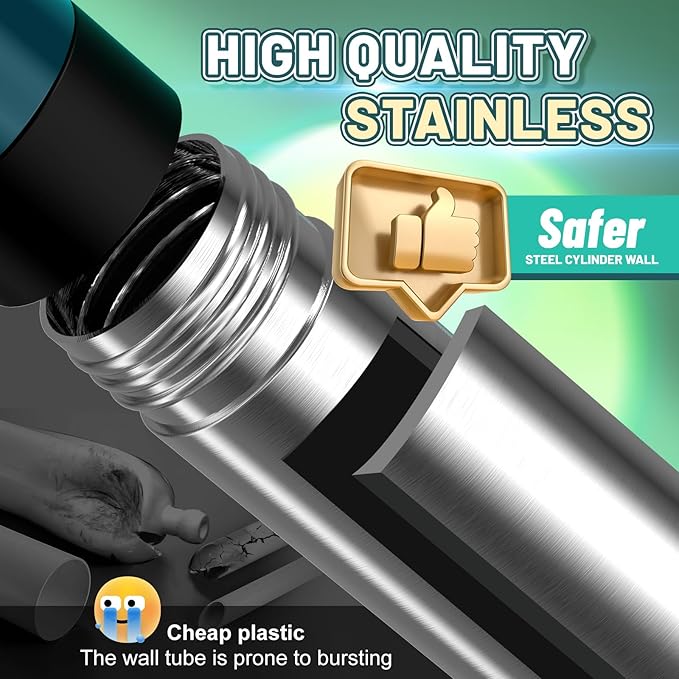 Heavy Duty Toilet Plunger, Drain Clog Remover, High Pressure Air Drain Blaster Real-Time Barometer Plunge Blaster Multi-Drain Unclogger for Toilets, Plungers for Bathroom, Sink, Floor, Kitchen Clogged