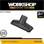 WORKSHOP Wet/Dry Vacs Shop Vacuum Accessories WS25009A Utility Nozzle Attachment for Wet Dry Vacuum Cleaners, Fits 2-1/2-inch Extension Wands and Hoses