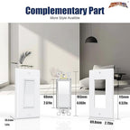 ThunderWay Single Pole Decorator Wall Light Switch with Wall Plate, 15A 120V/277V, On/Off Paddle Switch, Residential Grade - UL Listed, White (10)