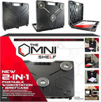 The OmniShelf Portable Workstation, Magnetic Toolbox, Laptop Stand w/ 50 lb Capacity, Hands Free Workstation, Attach to HVAC, Trucks, Walls, Poles etc. (Model # OSO1 - Magnets)