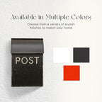 NACH Mailboxes for Outside Wall Mount, 15 x 9.5 x 4 inches, Rustic Black Wall Mounted Mailbox and Newspaper Holder, Waterproof Mailbox for Door - The Rustic Milano Mailbox