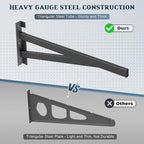 2 Pack Heavy Duty Garage Wall Shelving Set (2x3ft), Wall Mounted Garage Shelves 500lbs Capacity, 24"x72" Wall Shelf Storage Rack Floating Shelves, Black