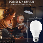 LUXRITE A19 LED Light Bulb 60 Watt Equivalent, CRI90, 5CCT 2700K 3000K 3500K 4000K 5000K, Dimmable, 800LM, Standard LED Light Bulbs 9W, E26 Base, ETL - Perfect for Lamps and Home Lighting (12 Pack)