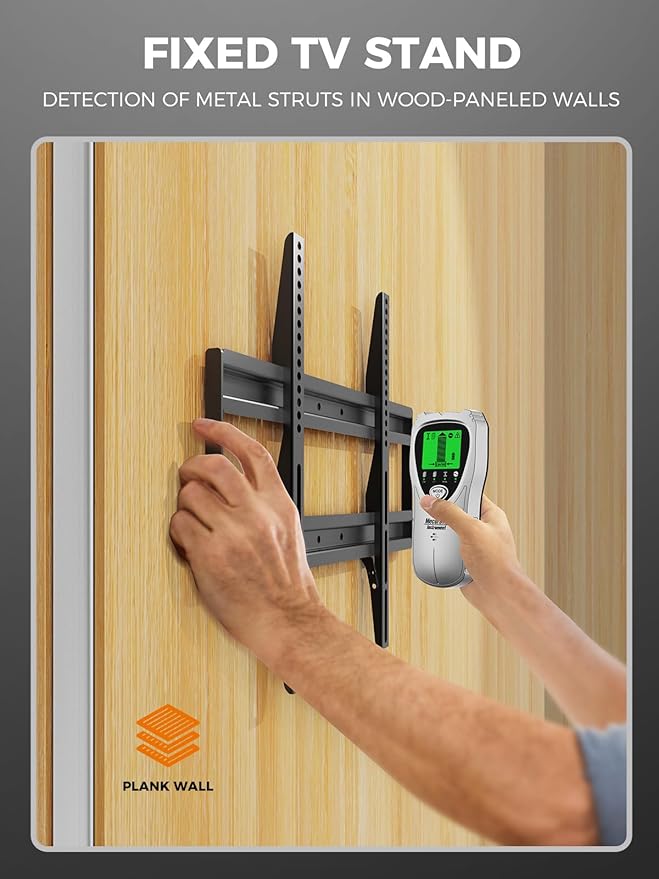 Mecurate Sliver Stud Finder Wall Scanner Sensor - 5 in 1 Electronic Stud with LCD Display & Audio Alarm for Wood AC Live Wire Metal