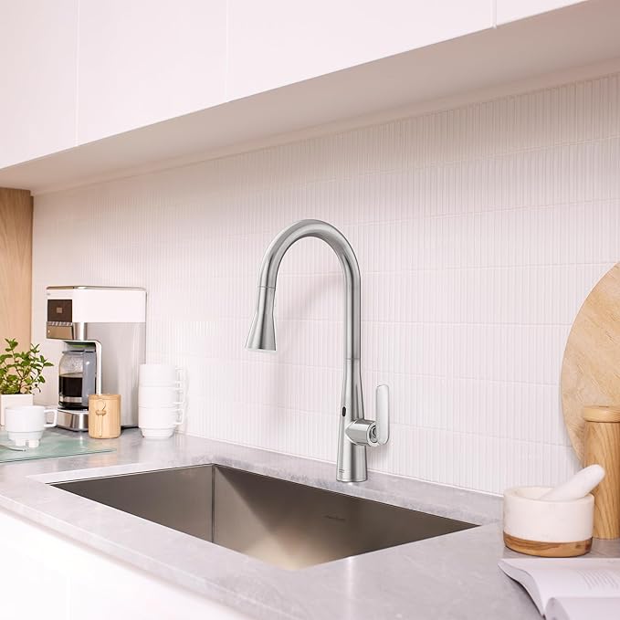 American Standard 104880DC00 Aspirations Touchless Pull-Down Kitchen Sink Faucet, 1.8 GPM, Stainless Steel