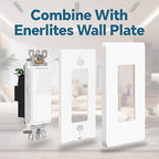 ThunderWay Matte White Single Pole Decorator Light Switch with Screwless Wall Plate, 15 A 120/277 V, ON/Off Rocker Paddle Interrupter, Self-Grounding, Residential Grade, UL Listed (30 Pack)