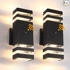 Dusk to Dawn Led Outdoor Lighting 2 Pack,3000K Warm White Exterior Light Fixture,Aluminum Sensor Waterproof Outdoor Lights for House Porch Hallway Patio Garage