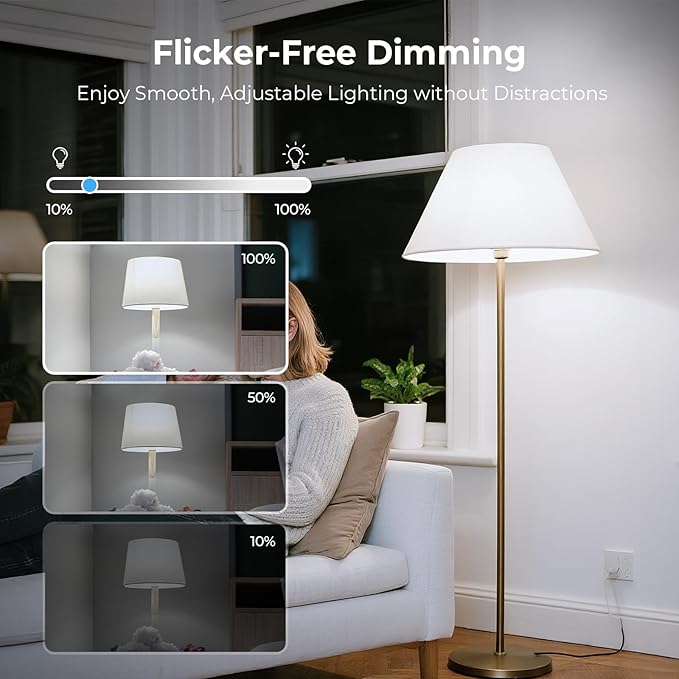 Dimmable LED Edison Bulbs, 4000K Daylight White, 6W Equivalent to 60 watt E26 LED Bulb, ST58 Vintage Light Bulbs, 600LM, 90+ CRI, E26 Base, Clear Glass, 18 Pack