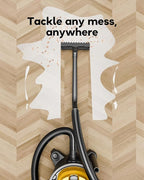 DeForce Cordless Shop Wet Dry Vacuums for DeWalt 20V Max Battery, 5.2-Gallon Portable Shop Vac, 17000Pa with Hose Nozzles HEPA Filters Wheels for Home Projects & Renovations, Mustard(No Battery)