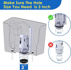 Saillong 1 Pack Universal Toilet Tank Replacement Kit, Include Dual Flush Valve with Push Button, Toilet Fill Valve, Bowl Gasket and Plastic Bolts, Tank Parts Replacement for 2-Piece (3 Inch)