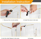 Hibbent Universal Metal Side Mount Toilet Handle Replacement Kit, Brass Toilet Flush Tank Lever with Stainless Steel Flapper Chains for Most Toilets, Oil-Rubbed Bronze