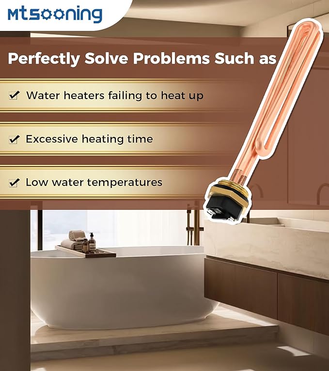 Mtsooning HE 55220 Water Heater Element Replacement for Eco Smart ECO POU 6,ECO 8, ECO 11,Rheem,Eemax,Richmond Electric Tankless Water Heater, 5.5KW 220V/ 6KW 240V 2PCS