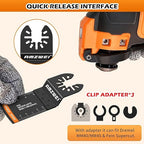 54 Pcs Wood Oscillating Multitool,Oscillating Tool Blades,Professional Universal Oscillating Saw Blades,Quick Release Saw Blades Fit Dewalt Ryobi Milwaukee Rockwell Fein