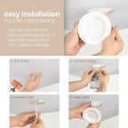 Builder Essential 5in 1,050 Lumens Round LED Recessed Light and Housing for Remodel or New Construction Regressed Trim 3-Power Modes 8W-10W-12W, 5-CCT 2700-3000-3500-4000-5000K in White (Pack of 6)