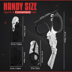 Heavy Duty 6 in 1 Multipurpose Emergency Trauma Shears Scissors with Holster - Outdoor Camping Rescue Tools with Glass Breaker & Strap Cutter Stainless Steel Foldable Scissors Pliers Silver